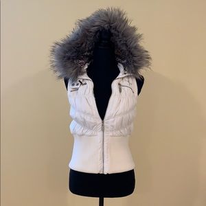BEBE  Winter Vest with faux Fur Hood